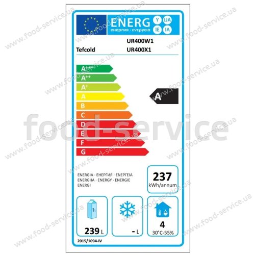 Холодильный шкаф Tefcold UR400X1